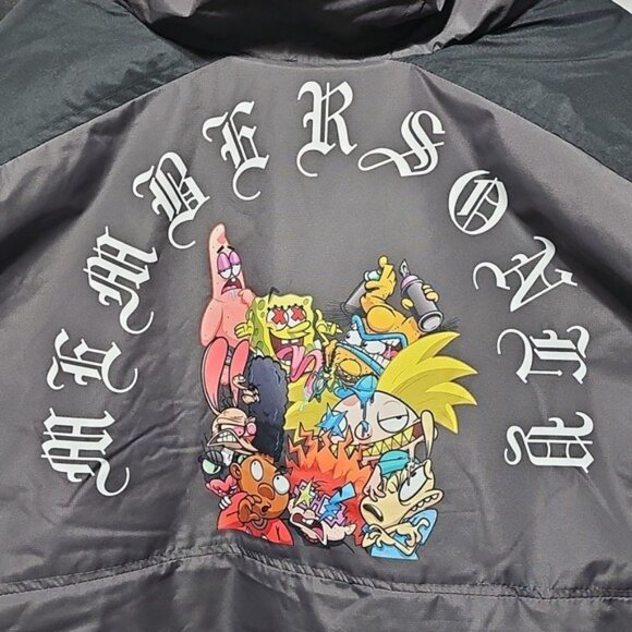 Members Only x Nickelodeon SpongeBob & More Gray Jacket Cartoon Graphics XL New - Picture 9 of 11